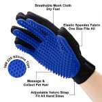 Deshedding Glove for Pet Bathing & Grooming – Soft Rubber pet Hand Gloves Scrubber for Dogs & Cats (Blue) - Image 3
