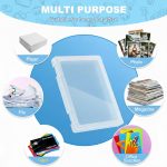 Klick n shop Plastic File Organizer Box (Pack of 3) | Clear A4 Document Storage Case with Secure Lid | Office File Holder for Papers, Certificates & Records - Image 3