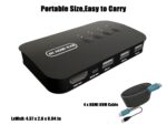 HDMI KVM Switch 4 Port - KVM Switch 4 Computers Share Keyboard Mouse Printer,Flash Drive,HD Monitor, Support 4K@30Hz, 4 Cables 1 Desktop Controller Included - Image 5