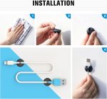 Cable Organizer Holder Clips (Set of 10) – Multipurpose Silicone Cable Protector, Cord & Wire Manager Hooks with Self Adhesive for Desk, Table, TV, PC, Car, Home & Office (Black/White) - Image 3