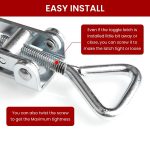 Heavy Duty Toggle Clamp Latch, Adjustable Quick Release Draw Latch with Lock Hole, 330lbs Holding Capacity for Tool Box, Cabinet, Door, Case, Lid, Woodworking Jig & IndustrialEquipment (4) - Image 4