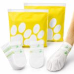 40 Pcs Disposable Dog Shoes, Waterproof Pet Paw Protector Boots with Adhesive Tape, Outdoor Walking Foot Covers for Small Medium Dogs & Cats, 7.5-17.5kg