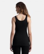 Jockey 2547 Women's Super Combed Cotton Rich Brushed Fabric Thermal Tank Top with StayWarm Technology_Black_L - Image 3