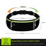 GORWRICH Running Belt with Waterproof Adjustable Elastic Strap, Sweatproof waistpacks with Large Capacity, Perfect for Running and Outdoor Activities, Black, One Size, Sports - Image 3