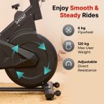 Fitkit by Cult FK7002 Spin Bike with 6Kg Flywheel, Brake Pad Resistance for Fitness at Home Workouts|LCD Screen|Max Weight Capacity: 120 kg (Black) - Image 3
