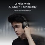 boAt Rockerz 650 Pro, Touch/Swipe Controls, Dolby Audio, 80Hrs Battery, 2Mics ENx, Fast Charge, App Support, Dual Pair, Bluetooth Over Ear Headphones with Mic (Iris Black) - Image 9