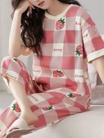 Women Capri Pajama Set Korean Style Nightsuit Soft Breathable Top and Mid Length Pants Lightweight Loose Fit Nightwear Loungewear - Image 4