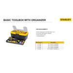 STANLEY 1-71-948 13'' Organized Maestro Heavy-Duty Portable Plastic Essential Toolbox With Clear Top Lid & Removable Tray Compartment For Easy & Convenient Storage,1 Year Warranty,YELLOW,32x13.5x15 cm - Image 6