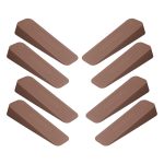 Heavy Duty Rubber Door Stopper Anti-Slip Non-Slip Door Wedge Strong Grip for Tiles, Marble, Wood, Carpet & Cement Floors | Home, Office, Warehouse & Classroom Doors (Brown, Pack of 8)