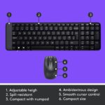 Logitech MK215 Wireless Keyboard and Mouse Combo for Windows, 2.4 GHz Wireless, Compact Design, 2-Year Battery Life(Keyboard),5 Month Battery Life(Mouse) PC/Laptop- Black - Image 6