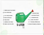 BENAVJI Watering Can Plastic Green Water Can with Sprayer for Plants Garden Indoor Outdoor Watering Shower Can Sprinkler for Plants Watering Hand Bottles for Garden Water Spray Can (Green, 5 Liter) - Image 3