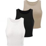 Toochki Tops for Women Crop Top for Women's Tank Activewear Tee Sports Western Casual Cotton Camisole Pack of 3 Combo