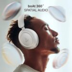 boAt 2025 Launch Rockerz Prime 415, 360 Spatial Audio, 120H Battery, 40mm Drivers, AI-ENx Tech, Beast Mode, ASAP Charge & App Support, Bluetooth Headphones, Wireless Headphone with Mic (White Sabre) - Image 4