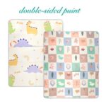 TARKAN Foldable Baby Play Mat with Raised Borders, Double-Sided Design, 140 x 180 cm x 7mm, Dinosaur and Penguin Pattern - Image 4