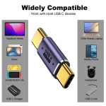 AreMe 2 Pack USB C Male to Male Adapter, Purple | 100W/40Gbps/8K, Type C Coupler Extender for Thunderbolt 4/3, MacBook, Laptop, Phones - Image 5