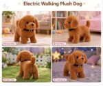 Remote Control Walking Dog Toy Interactive Battery Operated Puppy Plush Soft Moving Tail Electronic Pet Toy for Kids Boys Girls Educational Fun Gift - Image 5