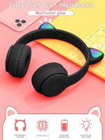 Daemon Cat Ear Headphones, Wireless Bluetooth Over-Ear Kids/Adults with Mic, Multi New Black - Image 4