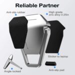 Portable Invisible Foldable Laptop Stand Aluminum Ergonomic Notebook Riser with Anti-Slip Cooling Pad Grip for MacBook, HP, Dell & All Laptops - Image 8