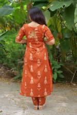 GoSriKi Kurta Set for Women Viscose Printed | Kurti Set for Woman | Kurta Pant Set Women | 2 Piece Set Womens | Round Neck Elbow Length Sleeve Regular Fit Stylish Ethnic Outfit Clothing - Image 2