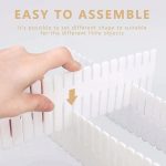 20 Pcs Adjustable Strips Interlocking Self Assembly Plastic Drawer Divider Storage Organizer - Grid Closet Partition Strips for Home, Office, Wardrobe, Cabinet (Multicolour) - Image 3