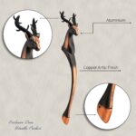 Indeed Ancient Deer Carved Main Door Handle/Pull Handle/Handle for Glass Door/Main Door Knob (Copper Black, Size - 200mm) (Made in India) - Image 4