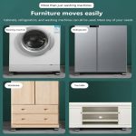 Heavy Duty Washing Machine Trolley Stand with Wheels Adjustable Fridge and Appliance Mover Stand Anti Slip Base Roller Cart for Sofa, Table, Cupboard Use - Image 8