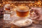 Small Lining Tea Cup Lining Design Cups for Tea Coffee Elegant Durable Clear Drinkware for Home Office Gifting (100ml_Set of 6 Pcs)