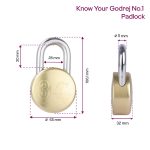 Godrej Locks I Navtal Ultra XL+I 4 Dimple Keys I Padlock for Main Door I Gate Lock I Tool Box,Shutters,Shops & Offices I Corrosion Resistant Shackle I Brass Material & Brass Finish | 1 Year Warranty - Image 4