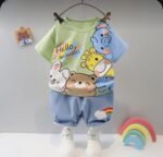 R.G T-shirt and Short Set for Baby Boys & Baby Girls, Printed Half Sleeves Clothing Set for Kids - Image 7