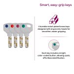 Godrej Locks I Navtal Ultra XL+I 4 Dimple Keys I Padlock for Main Door I Gate Lock I Tool Box,Shutters,Shops & Offices I Corrosion Resistant Shackle I Brass Material & Brass Finish | 1 Year Warranty - Image 5