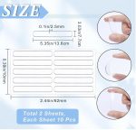Transparent Silicone Anti Slip Bumper Pads, 63 x 10 x 2 mm Adhesive Cushion Strips for Cabinet Doors, Drawers, Sliding and Bathroom Doors, Keyboard, Laptop, Noise Reduction, Anti Noise Slip (10) - Image 2