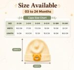 Baby Caps Pack of 3 | 100% Super Soft Cotton Cap for New Born Baby Boys & Girls | Cute Panda & Teddy Bear Design | Unisex Infant Hat - Image 7