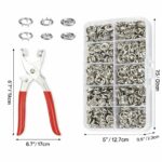 Snap Button Fastener Kit with Plier Tool, 100 Sets Metal Snap Buttons Stainless Steel Press Stud Kit for Clothing, Leather, DIY Craft, Repair with Storage Box(Silver) - Image 4