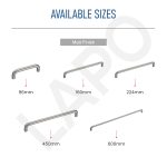 LAPO 2 Piece Stainless Steel Storage Drawers for Kitchen Units, 10 Inch-Elegant Drawer Pulls for Storage & Furniture Hardware, Simple Screw Installation, 3 Year Warranty (224mm, Matt Finish) - Image 6