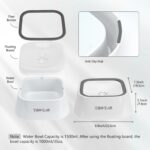 No Splash Dog Water Bowl with Floating Disk, 1.5L Slow Drinking Feeder, Anti-Overflow Anti-Choking No Spill Pet Water Bowl For Dog Cat Puppy Kitten (White) - Image 5