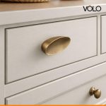 VOLO Antique Brass Cabinet Knob Handle – Premium Drawer Knob for Wardrobe Kitchen Cabinets Cupboard Furniture Hardware(TR SH 10 OV_Ant.) Pack of 2 - Image 3