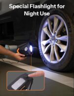 UN1QUE Tyre Inflator for Car, 150PSI Car Air Pump, 12V DC Portable Air Compressor for Tyre, Fast Inflation Speed Inflator Pump with LED Light - Image 6
