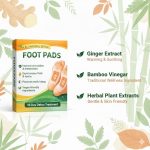 Detox Foot Patch 20 Pads | Herbal Kinoki Foot Detox Pads with Bamboo Vinegar & Ginger Extract | Overnight Cleansing Foot Patches for Sleep Support, Stress Relief & Foot Care - Image 2