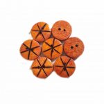 Ekta Enterprise Assorted Red Star Designed Wooden Button for Clothing, Designer Collection of Ethnic Ware, Ladies Kurties, Sewing, Men Kurta, DIY Art and Craft Pack of 20