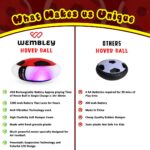 Wembley Hover Football for Kids| Electric Soccer Ball Floating Air| Engaging Indoor Game for Kids | Birthday Gift for Boys| Advanced & Rechargeable Hover Ball Game (Red) - Image 6