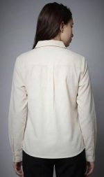 Women's Cotton Shirt, Casual Solid Button-Down, Breathable Lightweight Top for Office - Image 4