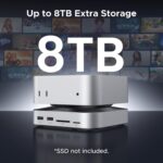 UGREEN Mac mini M4 Dock, 11-in-1 USB C Hub with 8TB M.2 NVMe Enclosure 10Gbps, 5X USB-A and 2X Type C Data Ports, SD/TF Card Slot, Docking Station & Stand for Mac mini M4/M4 Pro - Image 3