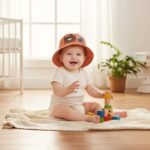 Baby Cartoon Duck Cap for Boys & Girls – Soft Stretchy Cotton Toddler Hat with Elastic Back, Cute Embroidered Design, Comfortable & Lightweight (Red, 6-18 Months) - Image 4