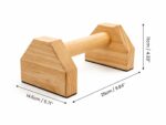 Wooden Push-Up Bars for Strength Training & Calisthenics, 1 Pair Non-Slip Parallettes with Ergonomic Grip Handles for Home Gym, Push-Up Workout, Core Training & Upper Body Fitness Equipment | Zebra Design for men, women, kids, adults & Everybody - Image 3