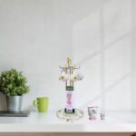 Golden Utensils Set with Stand 6 Hook Steel Cooking Tools Rack with Rotating Holder, Kitchen Ladle with for Home Cookware Set with Storage Stand, Kitchenware Sets - Image 5