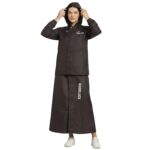 Goodluck Women’s Waterproof Skirt Suit Raincoat Set with Hood | Heavy Duty Rain Protection | Lightweight Windproof | Waterproof Nylon | Outdoor Rainwear for Travel Hiking Cycling