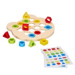 Amazon Brand – Jam & Honey Bear Face Montessori Shape Matching Puzzle | Wooden Educational Toy | Color & Shape Learning | Non-Toxic | BIS Approved | 16 Pieces | 3+ Years
