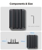 Spigen Vertical Laptop Stand with 4 Slots, Adjustable Aluminium Desk Organizer Compatible with MacBook up to 16" and All Laptops - Space Gray - Image 7