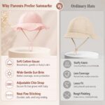 Satmarhz Sun Hat for Baby, Cotton, 6-12 Months, Boys Girls 0-2 Years Pink | Bucket Hat, Chin Strap Button, Breathable, Short Brim, Travel Outdoor Wear - Image 7