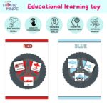 MOVIN' MINDS Mini Book | Educational Toy Velcro Reusable Activity Book | Ultimate Brain Booster | Fun Activities and Exercise for Kids & Children (Pack of 1) (Wheeling Into Colours), Multicolor - Image 6